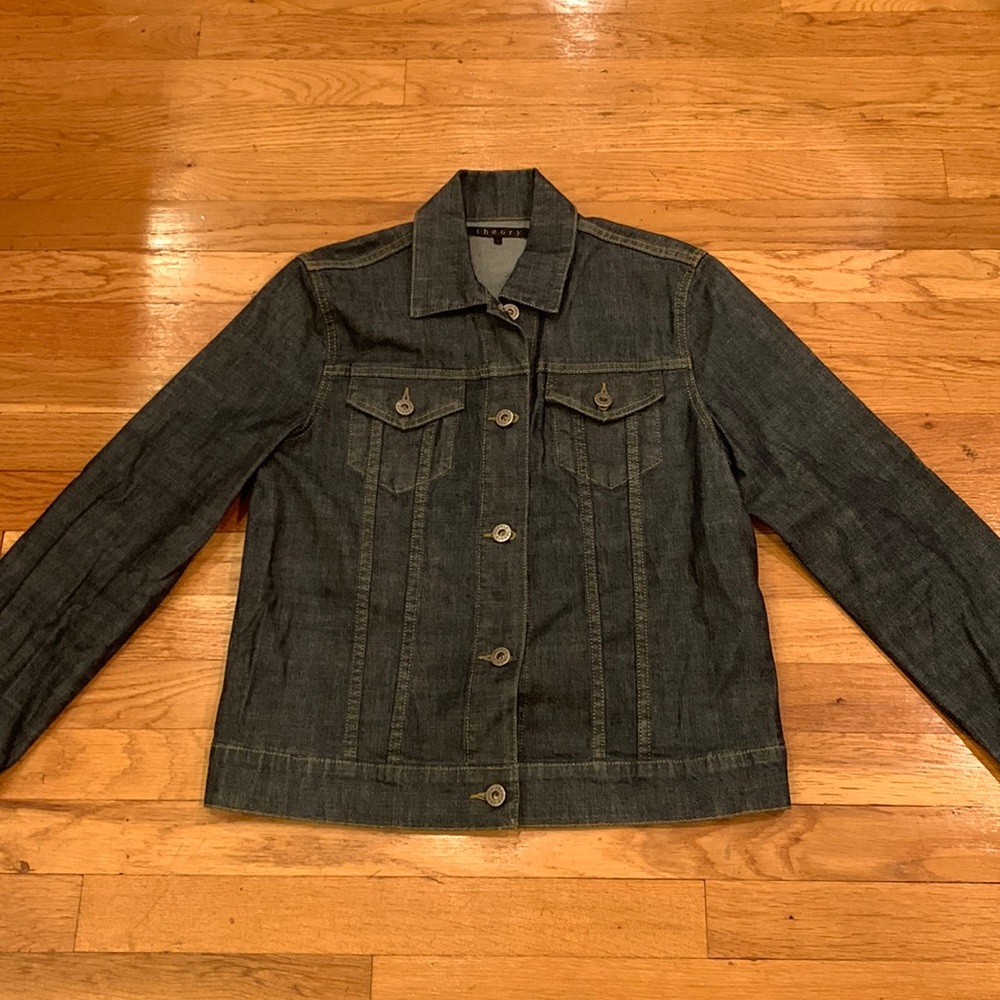 Theory Dark Denim Jean Jacket